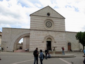 Front view of the Church of Saint Clare of Assisi