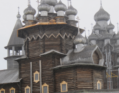 St Petersburg Russia cruise, visiting a Russian Orthodox Church on Kizhi Island